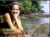 Colleen talking to camera on rock